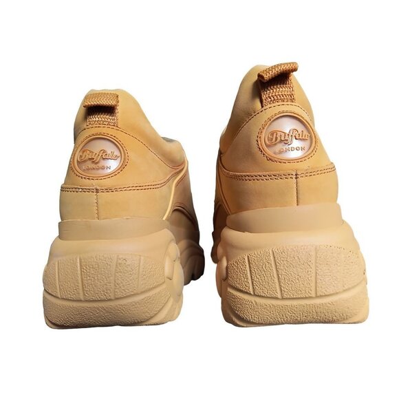 NIB‎  1339 classic platform sneakers Beige Nubuck Leather Womans size 9.5 - Picture 4 of 6